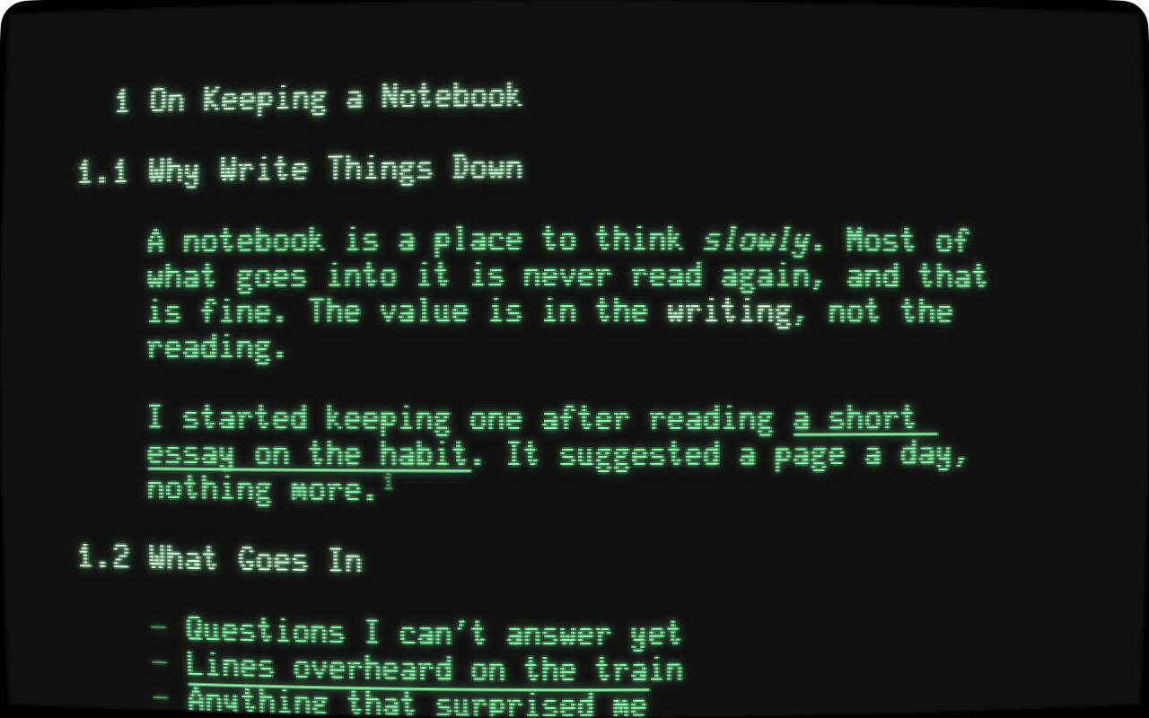 DEC Terminal, dark only